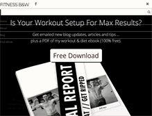 Tablet Screenshot of fitnessblackandwhite.com